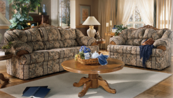 Upholstery Ashley couches with a center middle table