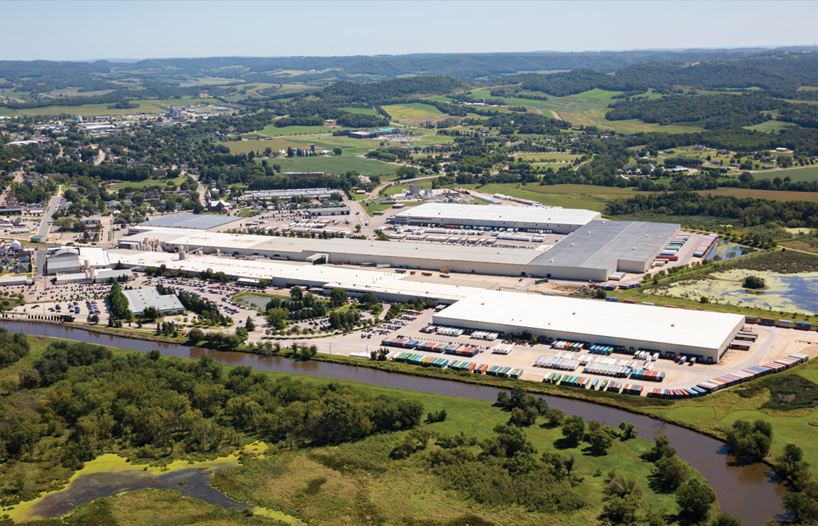 Aerial view of Arcadia facility