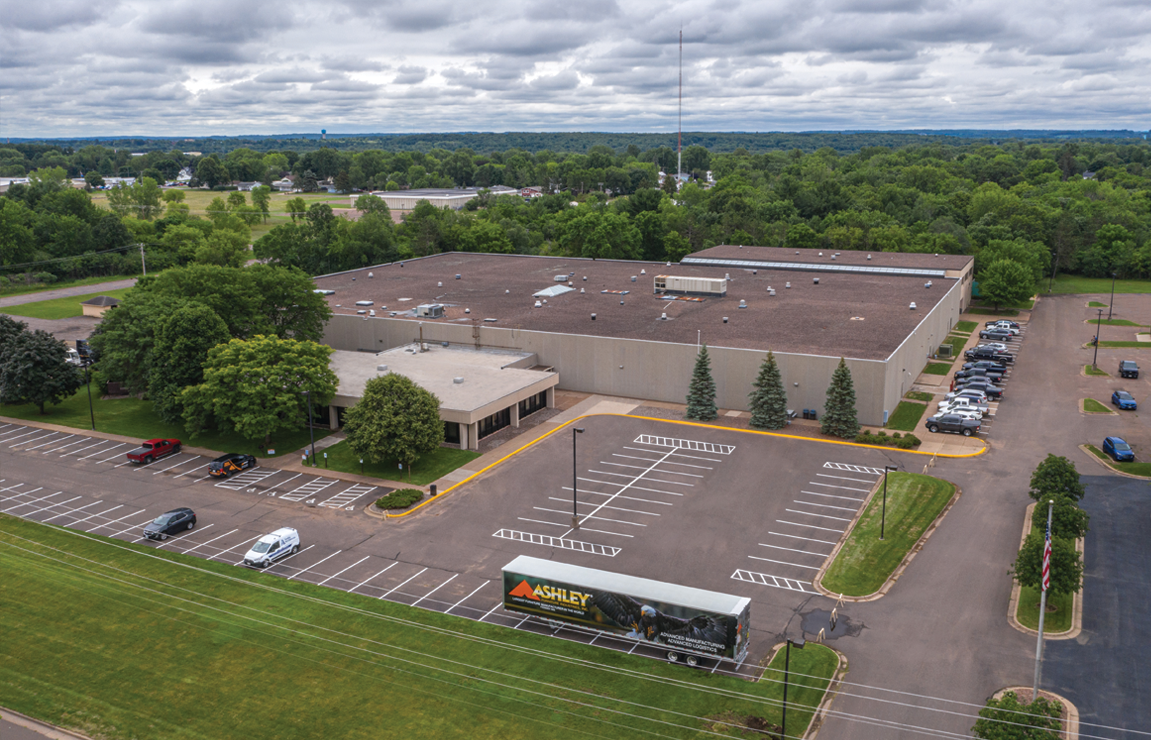 Aerial view of Chippewa Falls facility